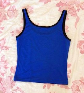 Shein Blue Crop Tank Top