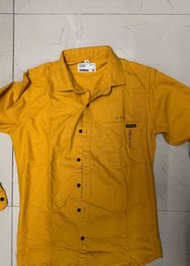 Men's Yellow Casual Shirt