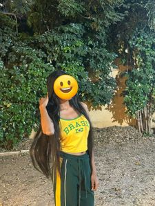 Brazil Graphic Cami Crop Top and trouser