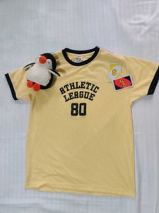 Yellow Athletic League Graphic T-Shirt