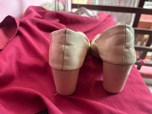 White Block Heels