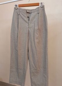 Classic Beige Pleated Trousers