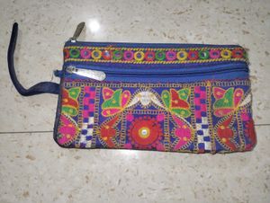 Embroidered Pouch/Clutch