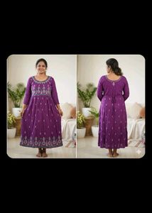 Beautiful Purple Embroidered Anarkali Gown