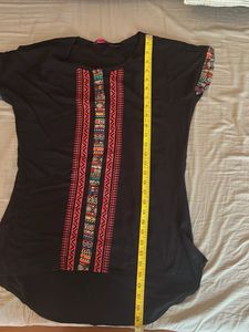 Black Embroidered Top