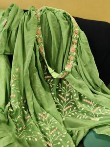 Elegant Sea Green Ethnic Gown