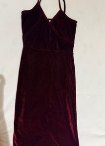 cherry red Spaghetti Strap Dress🍷🍒