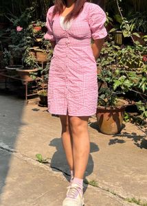 Pink Gingham Dress
