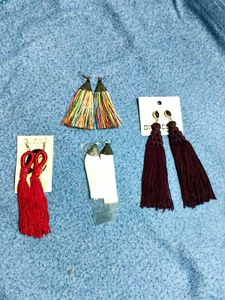 Boho Tassel Earrings Set of 4