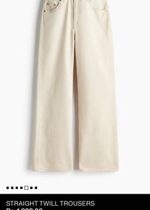 H&m Beige  Twill Trousers