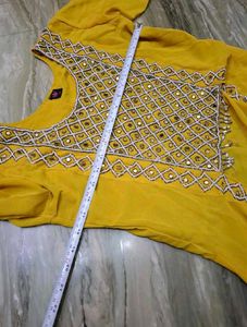 Stunning Yellow Embellished Lehenga Choli