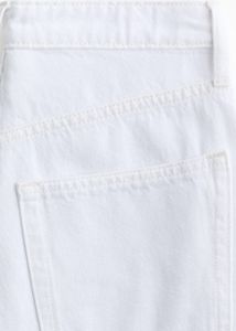 H&amp;M-White Slim fit Mom high ankle jeans