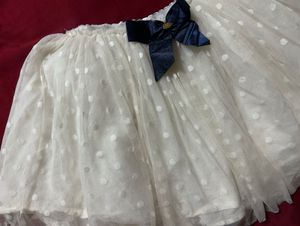 Cute White Polka Dot Skirt