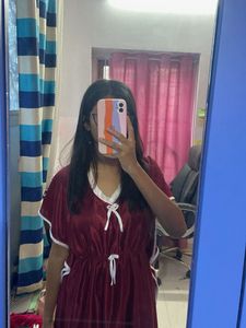Maroon Night Suit