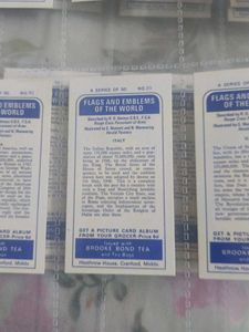 Vintage Brooke Bond Tea Cards - Flags