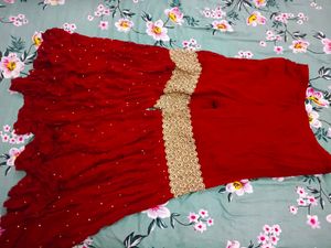 Gharara set maroon
