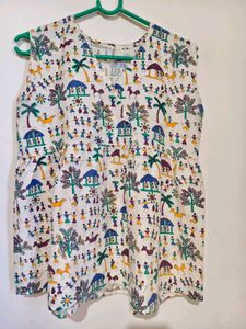 Boho Print Sleeveless Top 34"-36" Size S-M