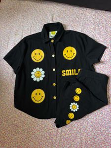 Cute Smiley Face Co-ord Set