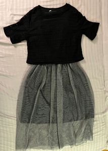 Gothic Monochrome Lace Summer Dress