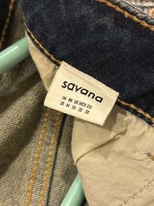 SAVANA Light Wash Wide Leg Jeans