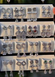 Assorted Oxidized Silver Earrings Collection set o