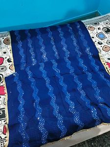 Heavy Party Wear Pink &amp; Blue Salwar  Suit