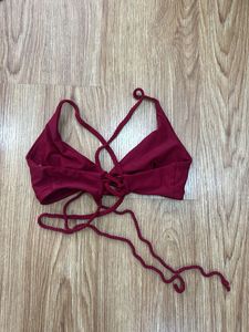 Stylish Maroon Bikini Top
