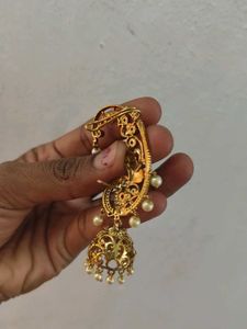 Exquisite Gold Jhumka Earrings