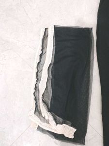 Black Palazzo Pants with Dupatta