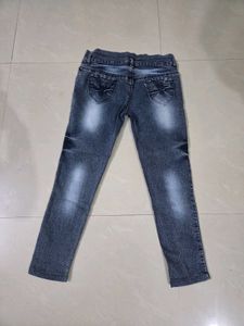 Stylish Blue Denim Jeans with Quotes
