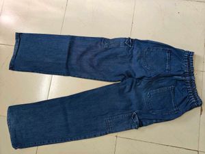Blue Denim Cargo Jeans