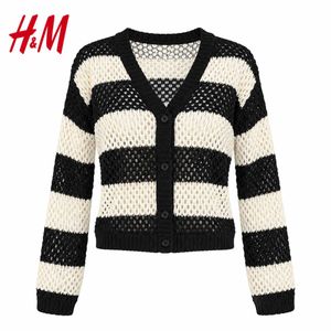 H&M Striped Knit Cardigan