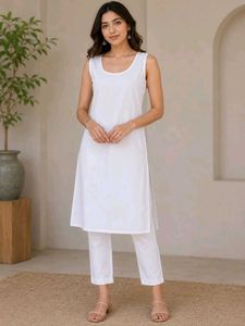 Elegant White chikankari kurti