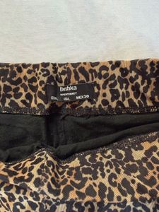 Bershka Leopard Print Flared Pants