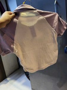 comfortable and chic Block Quarter Zip Crop Top