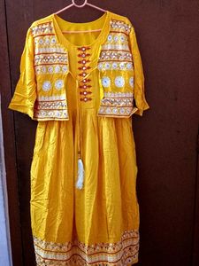 Vibrant Yellow Embroidered Kurta Set