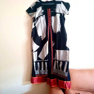 Boho Abstract Print kurta with jacket
