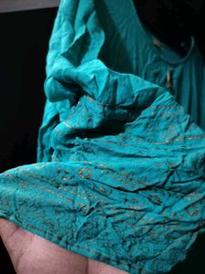 Beautiful Teal Anarkali kurta
