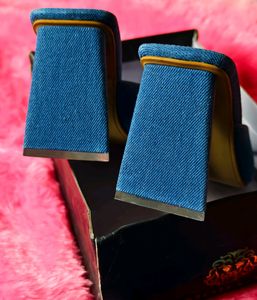 New Stylish Denim Heels