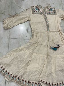 Embroidered Tiered Kurta