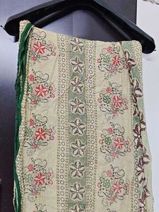 Vibrant Floral Print pure cotton dupatta