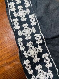 Embroidered Black Shorts