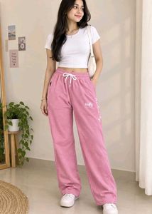 Pink Wide Leg Sweatpants