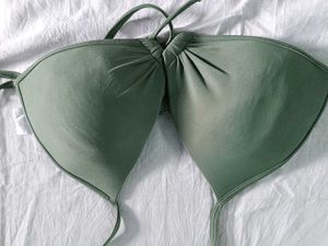 Olive Green String Bikini Top
