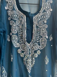 Lakhnavi Chikankari Hand Embroidered Kurti