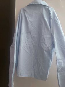 Light Blue Striped Oversized Shirt