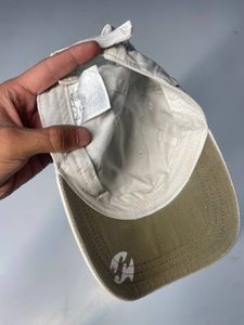 White Baseball Cap with Floral Design
