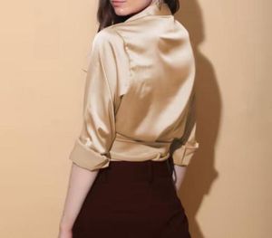 Elegant Satin Button-Up Shirt