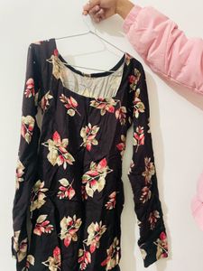 Floral Print Long Sleeve kurti