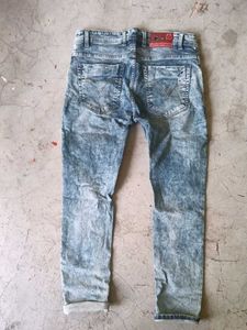 Distressed Patch Jeans